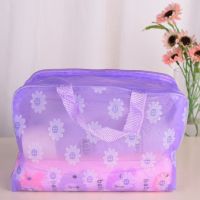 For Makeup Pouch Compression Travelling Bath Bags 4 Color Waterproof PVC Cosmetic Storage Bag Women Transparent Organizer