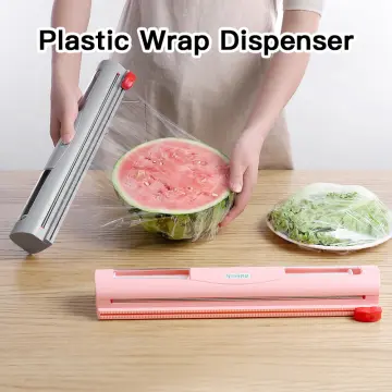 Home Plastic Wrap Dispensers and Foil Film Cutter Food Cling Film Cutter  Stretch Tite Plastic Wrap Dispenser with Cutting