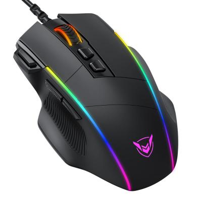 PICTEK PC278 Gaming Mouse Ergonomic Wired Computer Mouse Gamer 8 Buttons Programmable Mice with 8000 DPI RGB Backlit for PC Game
