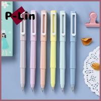 P-LIN ปากกาหมึกเจลหกเหลี่ยม5.91ปากกาดำพลาสติกขนาด0.39นิ้วหมึกดำสีทึบเรียบง่ายปากกาน้ำสำนักงาน