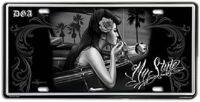 DGA Day of The Dead Low Rider Rockabilly My Style Retro Vintage Auto License Plate Tin Sign 12 X 6 inches