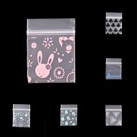 100Pcs Cartoon Pattern Dustproof Cute Waterproof Mini PE Travel Storage Pouch Self-sealing Bag Packing Bags Food Storage  Dispensers