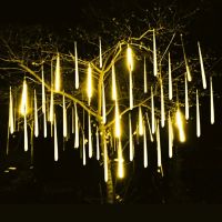 Solar LED Meteor Shower Garland Holiday Strip Light Outdoor Waterproof Fairy Lights for Garden Street Christmas Decoration 2024