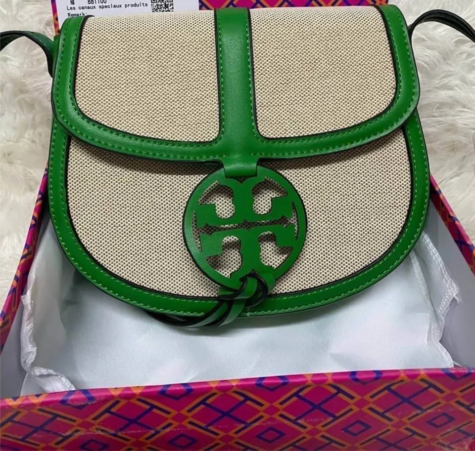 Tory Burch Miller Canvas Quadrant Saddle Bag