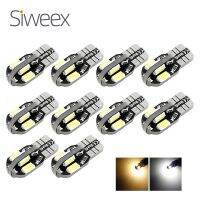 10 Pcs/Lot W5W T10 8 SMD 5730 CAR Led Dome Trunk Bulbs 194 168 CANBUS OBC ERRO FREE White Warm White Light Wholesale DC 12V Bulbs  LEDs  HIDs