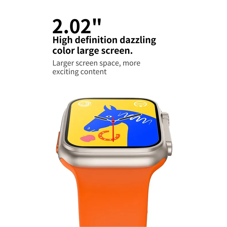 Montre intelligente Ultra 8 MAX avec Écouteurs Bluetooth TWS 2ém Génération 2 en 1 Smart Watch + AirPods, Ensemble Sportif, Écran de 2 Pouces -4