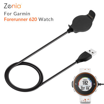 Zenia 1M USB สายชาร์จสำหรับสำหรับ Garmin Forerunner 620 GPS กำลังทำงานนาฬิกาสปอร์ตสมาร์ท, Dock แหล่งจ่ายไฟข้อมูลหัวชาร์จสำหรับรถยนต์สายไฟสายอะแดปเตอร์