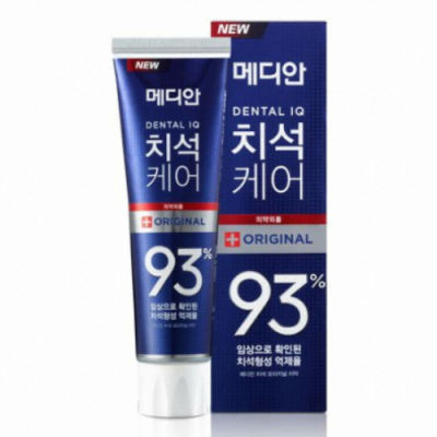 ยาสีฟันขจัดคราบหินปูนและฟอกฟันขาว median dental iq 93% original plaque care toothpaste 120g 메디안 덴탈IQ 치석케어 93% 오리지널 치약