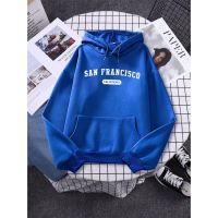 2023 NEWSan Francisco California Letter คลาสสิกพิมพ์ผู้หญิง Hoodies ลำลองแขนยาว Street Hip Hop Pullover ผู้หญิง Hoody