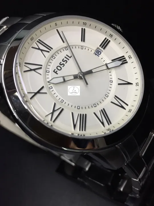 นาฬิกาข้อมือผู้ชาย-fossil-รุ่น-fs4734-ตัวเรือนและสายนาฬิกาสแตนเลส-หน้าปัดสีขาว-เลขโรมัน-รับประกันสินค้าเป็นของแท้-100