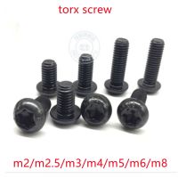 5-50 Buah M2 M2.5 M3 M4 M5 M6 M8 Kelas 10.9 Baja dengan Hitam Enam Lobus Torx Pan Bulat Tombol Kepala Sekrup