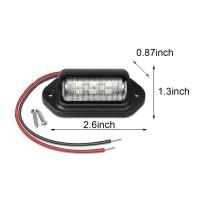 Car Truck License Plate Light 6LED Trunk Reading Light Tail Universal Light License Plate D4X7