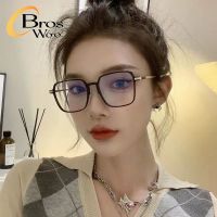 (Bros Woo) แฟชั่นเกาหลี Anti Blue Light Glasses Classic Anti Radiation Square Eyeglasses Frame