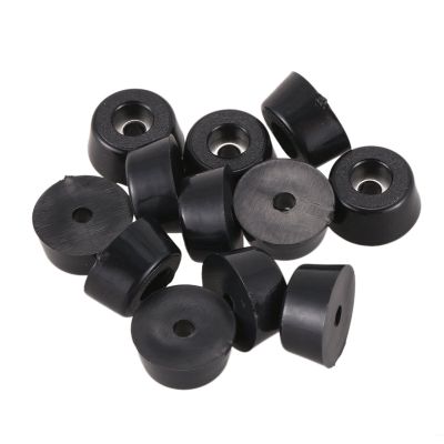 Furniture Non-slip Tapered Rubber Feet Washer 22mm x 10mm 12 Pcs