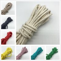 5yards/Lot 3mm 100% Cotton Rope Decorative Twisted Braided Cord Rope For Handmade Home Textile Decoration General Craft