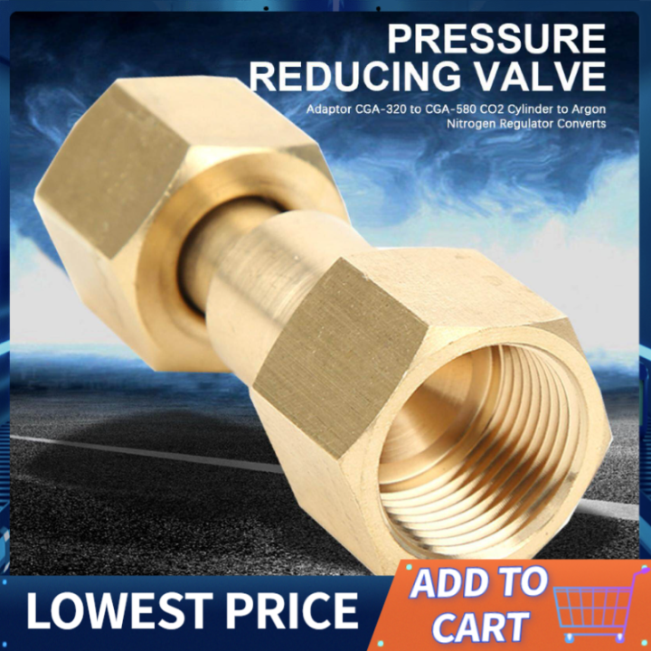 CGA320 to CGA580 Cylinder Adapter Carbon Dioxide Tank to Argon