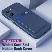 เคสป้องกันกล้อง TPU สี่เหลี่ยมสำหรับ VIVO Y17S Y36 Y 36 VivoY36 Y36 4G 5G 2023เคสโทรศัพท์แฟชั่นคู่รักเคสช่องเสียบการ์ดหรูหรานิ่มด้านหลังกันกระแทก