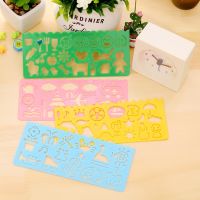 1pc Cute Korean Multifunctional Drawing Ruler Stationery  Stencils for Diy Scrapbooking Plastic Creative Stationery  Learning Rulers  Stencils