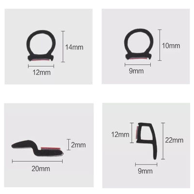 P Z D B Type Car Door Seal weatherstripping Door Rubber Seal Strip Car Sound Insulation 4 Meters Rubber Sealing For Car Rubber