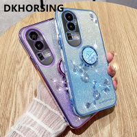 DKHORSING เคสโทรศัพท์ป้องกันกล้อง,สำหรับ OPPO Reno 10 / Reno10 Pro / Reno10 Pro + หรูหราไล่ระดับสีระยิบระยับนิรันดร์กุหลาบปลอกอ่อน Oppo Reno 10 5G เคสซิลิโคนกันกระแทกเคลือบอิเล็คทรอนิกส์ OPPO Reno 10Pro บวก5G พร้อมแหวนใส่นิ้ว