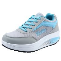 Women sneaker Mesh Heightening Soft Bottom Rocking Sneakers soft running Shoes