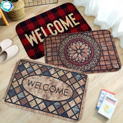 Entrance Door Mat Entry Way Doormat Front Door Rug Outdoor Heavy Duty Welcome Mat for Garage Patio High Traffic Area 40x60cm