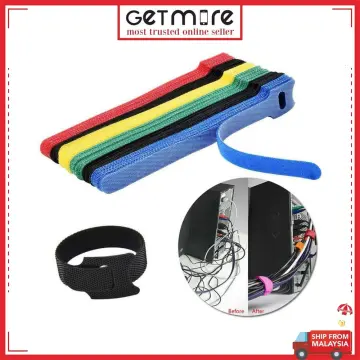 50pcs Velcro Cable Ties, Adjustable Cord Ties, Microfiber Hook Loop Cords  Management Wire Organizer Wraps cable tie