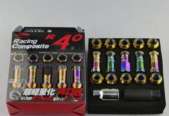 น๊อตล้อ-น๊อตล้อเหล็ก-น๊อตล้อเกลียว-น๊อตล้อรถยนต์-racing-composite-r40-1-25-สีไทเทเนียม-20ตัว-พร้อมบล็อคถอดน๊อตล้อเบอร์-17-กันขโมยได้จริงๆ