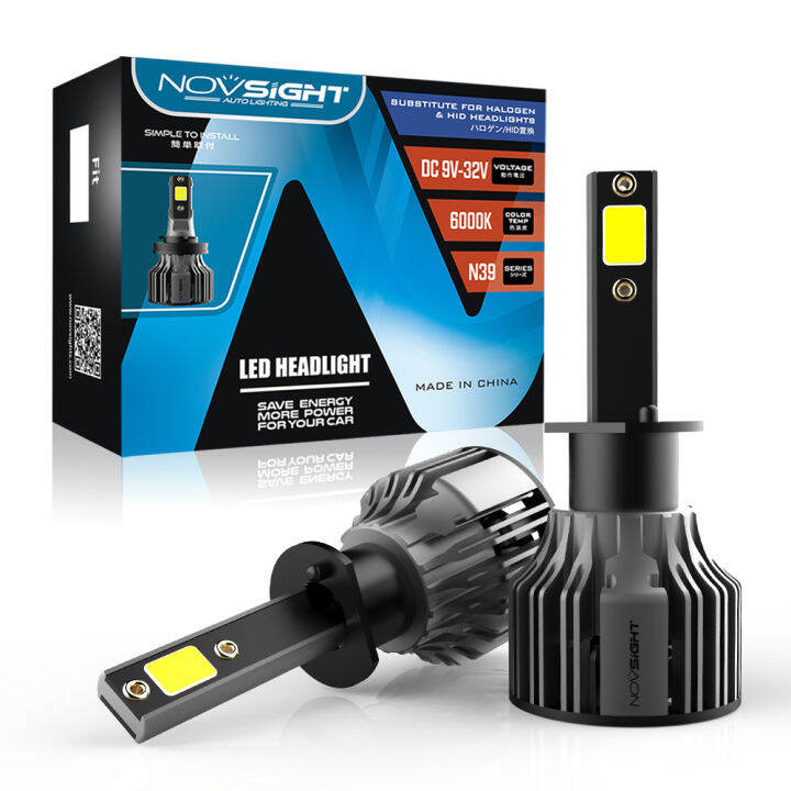 🚘2Pcs H1 Super LED Headlight Mini High Brightness Headlight Headlight