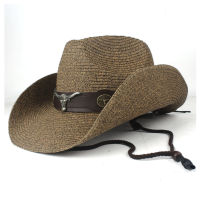 Summer Women Straw Western Cowboy Hat Cowgitrl Roll Brim Outdoor Fedora Sombrero Hombre Jazz Hat