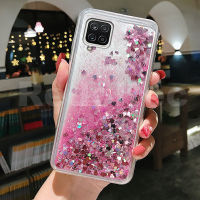 เคสสำหรับ Samsung Galaxy A12 M12,เคสซิลิโคน TPU ใสแวววาวทรายไหลกลิตเตอร์