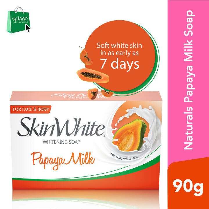 SkinWhite Whitening Face and Body Bar Soap Natural Papaya Milk