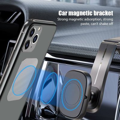 Magnetic Car Phone Holder foldable Smartphone stands Mount Gravity magnet Support For iPhone 13 12 11 X Xiaomi Samsung Huawei Car Mounts