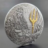 【CC】❂  Commemorative Coins Collection Gifts Poseidon Egypt Jpan Amaterasu Coin Ancient Myth  Plated