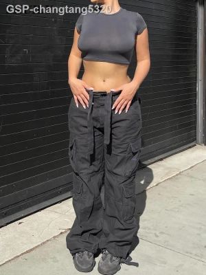 2023 Hot183กางเกง Overalls กางเกงยีนส์ขาบานแฟชั่นสำหรับผู้หญิง Y2k 90S Streetwear กางเกงผ้าเดนิมขาตรงเอวสูงขนาดใหญ่