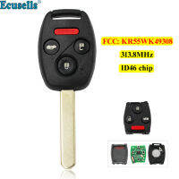 Oibwye ชิป Mobil Remote Control คีย์3 + 1ปุ่ม313.8MHz ID46สำหรับนักบินฮอนด้าสอดคล้อง2008 2009 2010 2011 2012 FCC: KR55WK49308