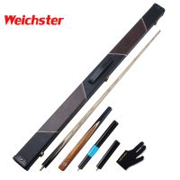 【LZ】♞✎℗  Weichster 3/4 Jointed Black Painting Snooker Cue Handmade Ash Shaft Single Spliced Pool Cue 10mm Tip Size With Case Extension