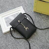 【⊕Good quality⊕】 hu0772 Xzxbbag กระเป๋าเอกสารสั้นลายกวางน่ารักสำหรับผู้หญิงกระเป๋าพาดลำตัวมีกระเป๋าโทรศัพท์มือถือลำลองเรียบง่ายสำหรับนักเรียนผู้หญิง