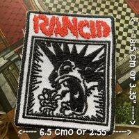 Rancid วงดนตรี ร็อค เฮฟวี่เมทัล พังค์ ตัวรีดแบบปัก อาร์มปัก ตัวรีดติดเสื้อ ตัวรีด ติดกระเป๋า ติดหมวก ติดแจ๊คเก็ต Rock Iron on Embroidered Patch