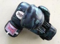 นวมมวยไทย Thaismai Thai Boxing Gloves - Leather - Army Blue -12oz