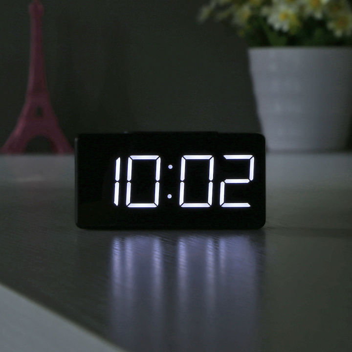led-มินินาฬิกาตั้งโต๊ะอุณหภูมิปลุกดิจิตอลเลื่อนแสดงเวลาตกแต่งเดสก์ทอปที่บ้าน-usb-ชาร์จนาฬิกาปลุกอิเล็กทรอนิกส์-x78