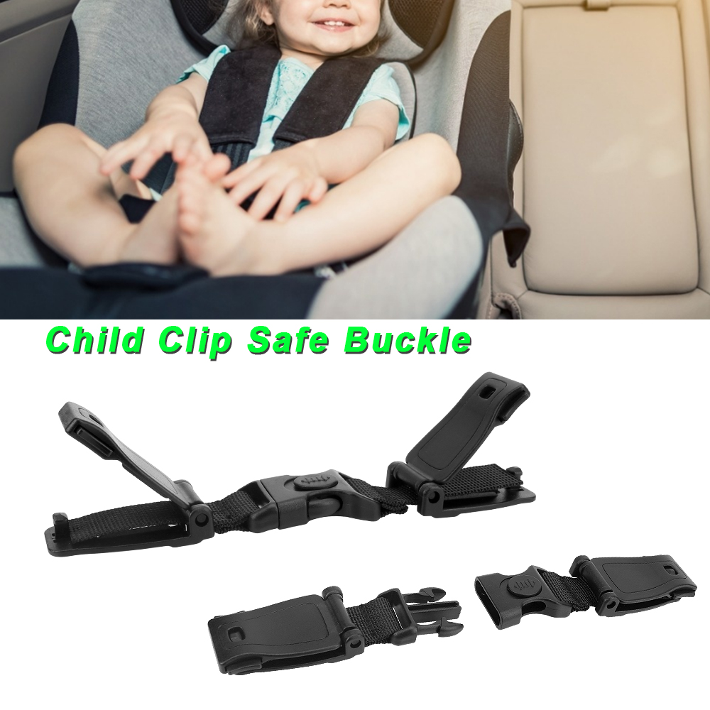 Adjustable Guard 2 Pack Car Seat Chest Harness Clip Car Seat Safety Belt Clip Buckle Lock Stroller Chest Clip Universal Replacement for Baby and Kids Trend Black 
