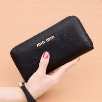 ZZOOI Ellovado Luxury Women Leather Clutch Bag Cute Wallet Zipper Purses Female Clutch Multi-function Coin Purse Card Holder