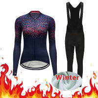 2022 Women Winter Bicycle Clothes Set Thermal Fleece Cycling Jersey Kit Road Bike Clothing Suit Uniform Dress Maillot Jumpsuit