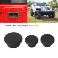 ปลั๊กยางประตูท้าย 3 ชิ้นพอดีสำหรับรถจี๊ป Wrangler JK 2007-2017 อุปกรณ์ตกแต่งรถยนต์