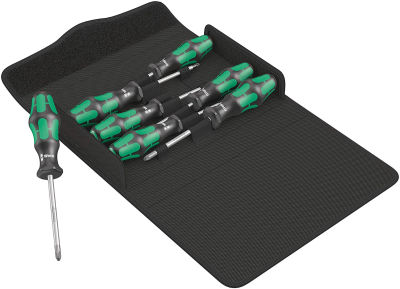 Wera 05105623001 Kraftform 300/7 Set 1 Screwdriver Set Kraftform Plus, 7 Pieces