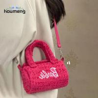 HOUMENG Barbiestyle งานปัก กระเป๋า Crossbody ชุดเดรสพิมพ์ลาย ตัวอักษรสำหรับเด็ก กระเป๋าถือสำหรับผู้หญิง เทรนด์เทรนด์ เล็กๆน้อยๆ กระเป๋าโท้ท สาวๆ