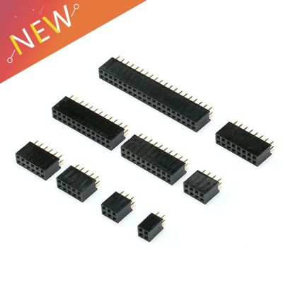 10Pcs 2.54mm 2x2/3/4/5/6/8/10/12/16/20/40 Pin Stright Female Double Row Pin Header Strip PCB Connector