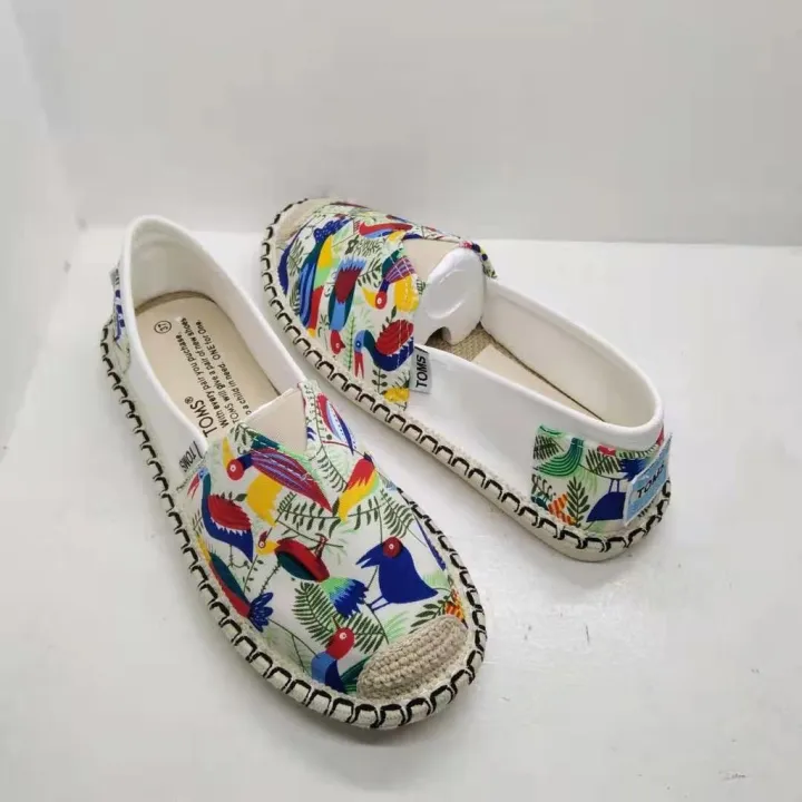 FP ESPADRILLES EMBROIDERED SLIP ON SHOES FOR WOMEN FASHION HIGH