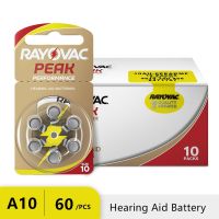 จุดสูงสุด RAYOVAC แบตเตอรี่เครื่องช่วยฟัง60ชิ้น A10 10A ZA10 10 S10แบตเตอรี่เครื่องช่วยฟัง60ก้อนสังกะสีอากาศแบตเตอรี่สำหรับเครื่องขยายเสียง